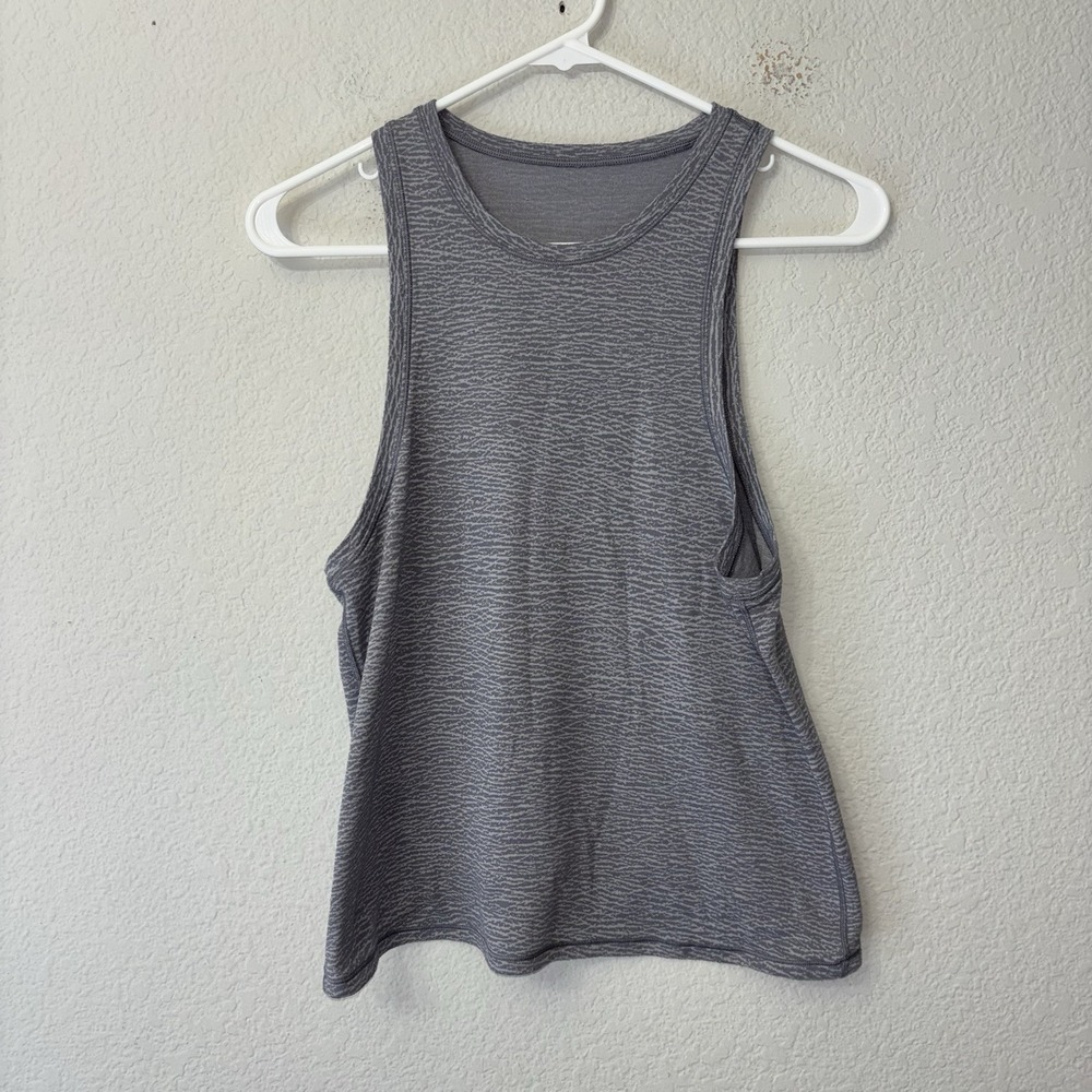 Lululemon Squad Goals Tank Pebble Jacquard Arctic Gray Ice Size 4 Athletic